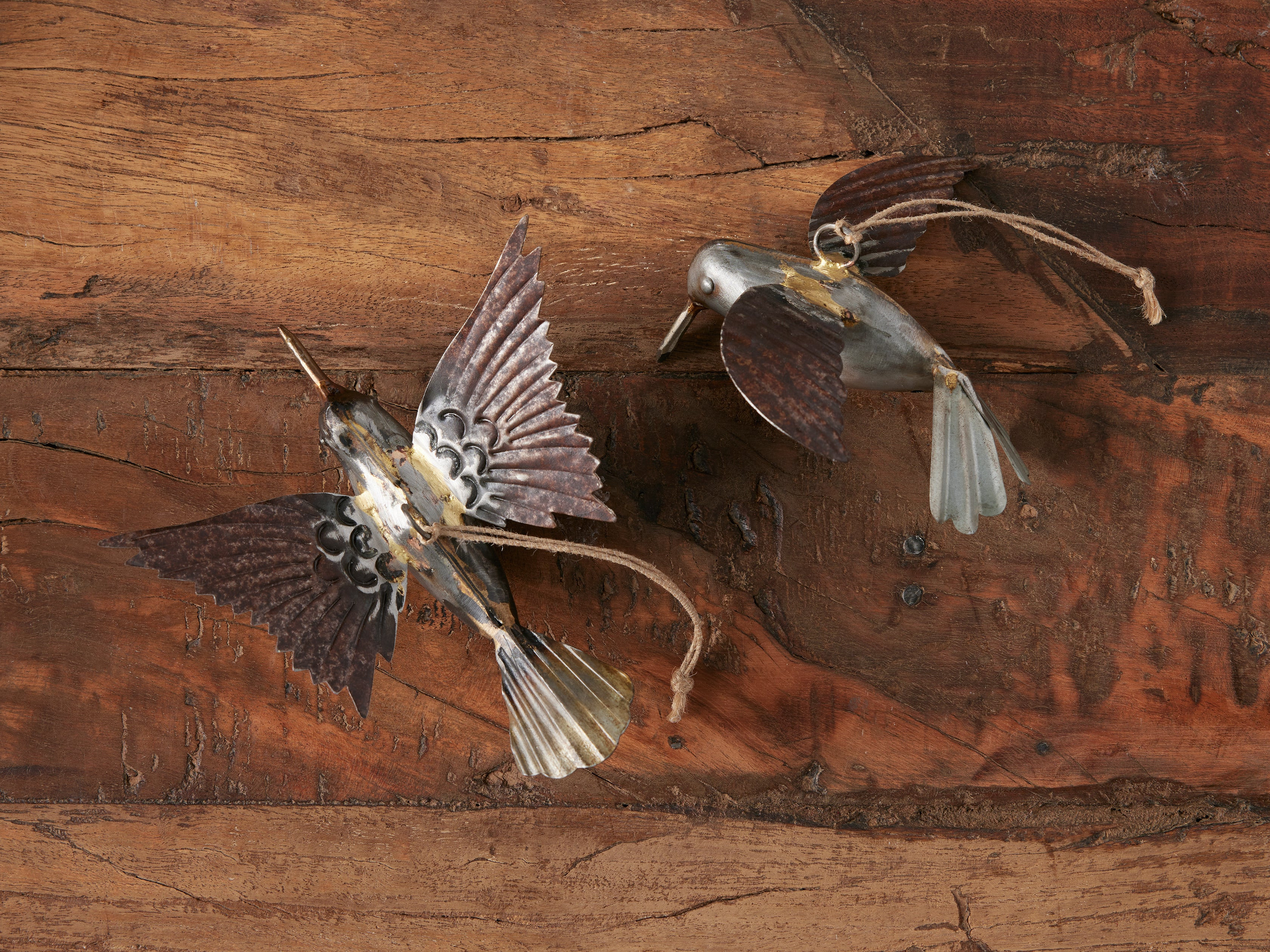 Metal Bird Ornaments (Set of 2) | Arhaus