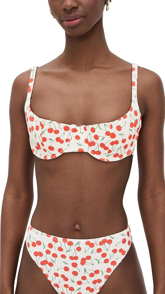 Snow Cherries 04 Balconette Bikini Top by good american | Amazon (US)