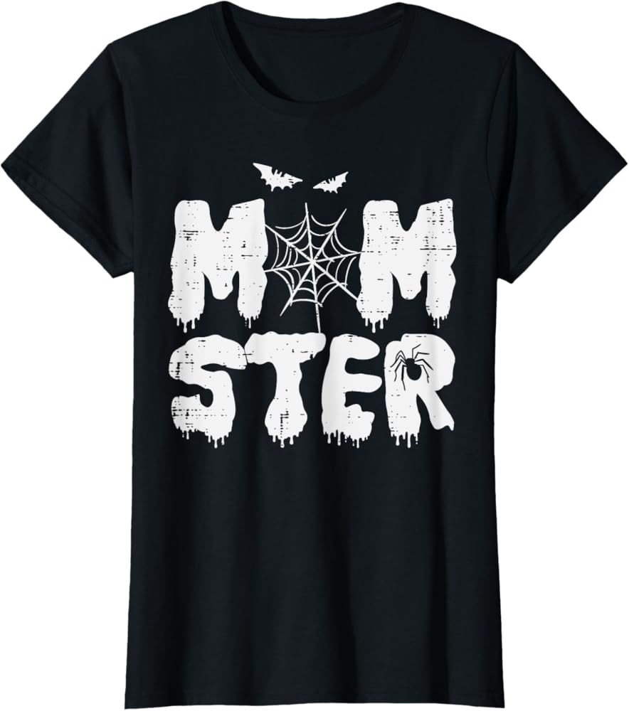 Halloween Mom Monster Momster Fun Mama Costume Family Women T-Shirt | Amazon (US)