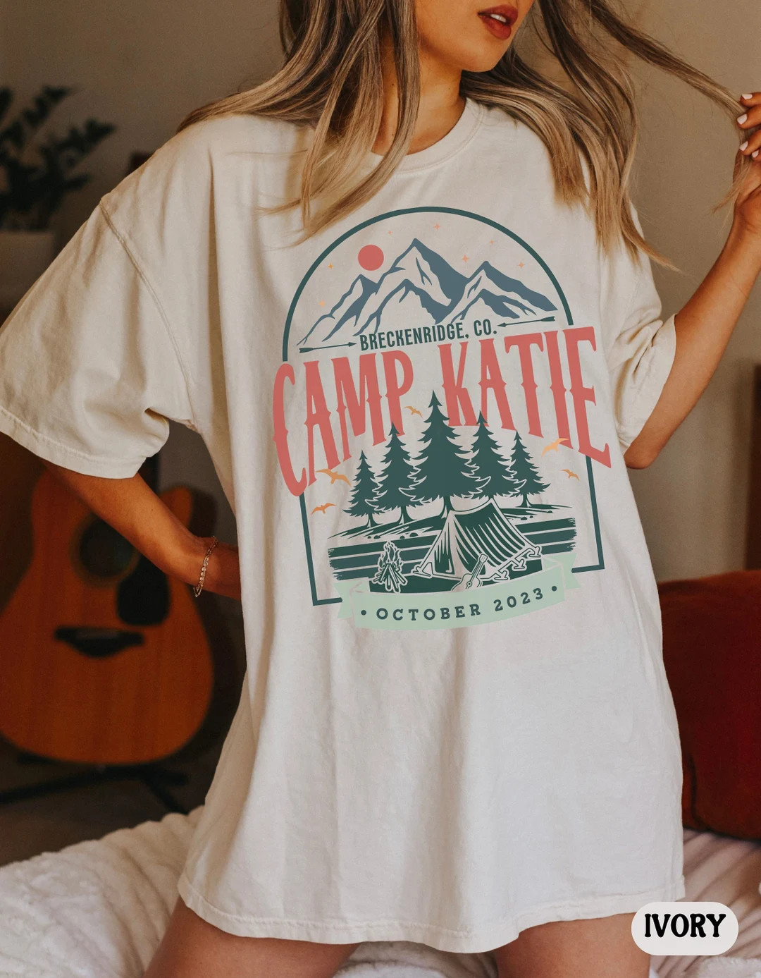 Vintage Camp Bachelorette Shirt Custom Camping Bachelorette Party Shirts Mountain Bride Tee Retro... | Etsy (US)