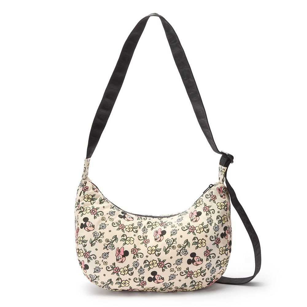 Mickey and Minnie Mouse Floral Crescent Bag by Baggu | Disney Store