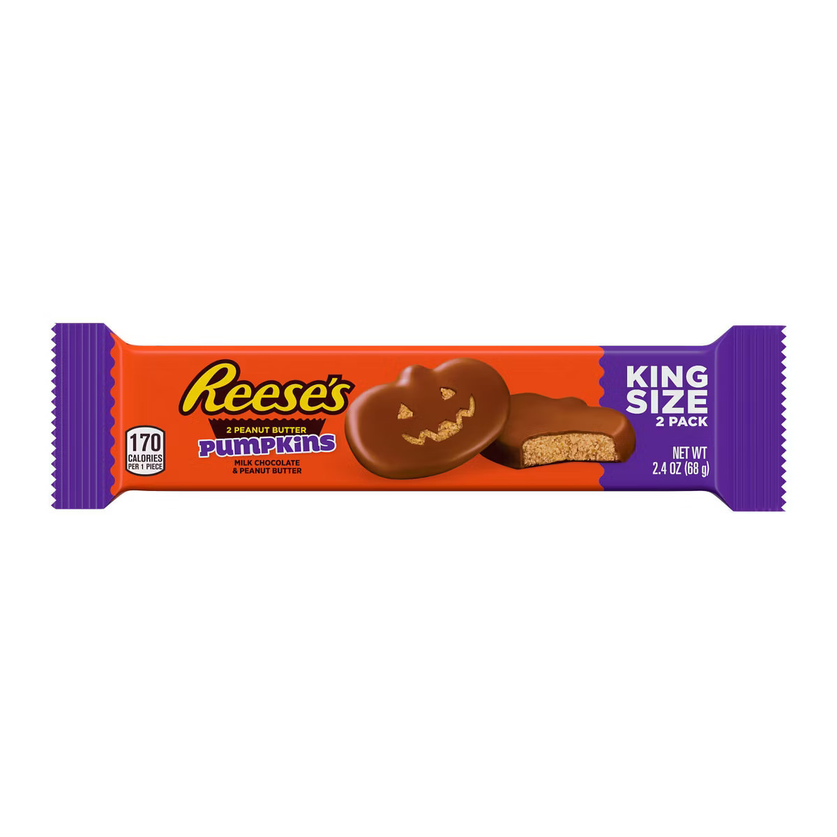 Reese's Peanut Butter Milk Chocolate Pumpkin Halloween Candy King Size - 2.4oz | Target