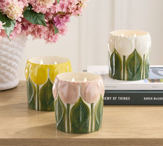 Vintage Tulip Candle - Flower Market | Pottery Barn (US)