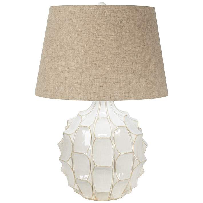 Possini Euro Cosgrove 26 1/2" White Ceramic Modern Table Lamp - #2H898 | Lamps Plus | Lamps Plus