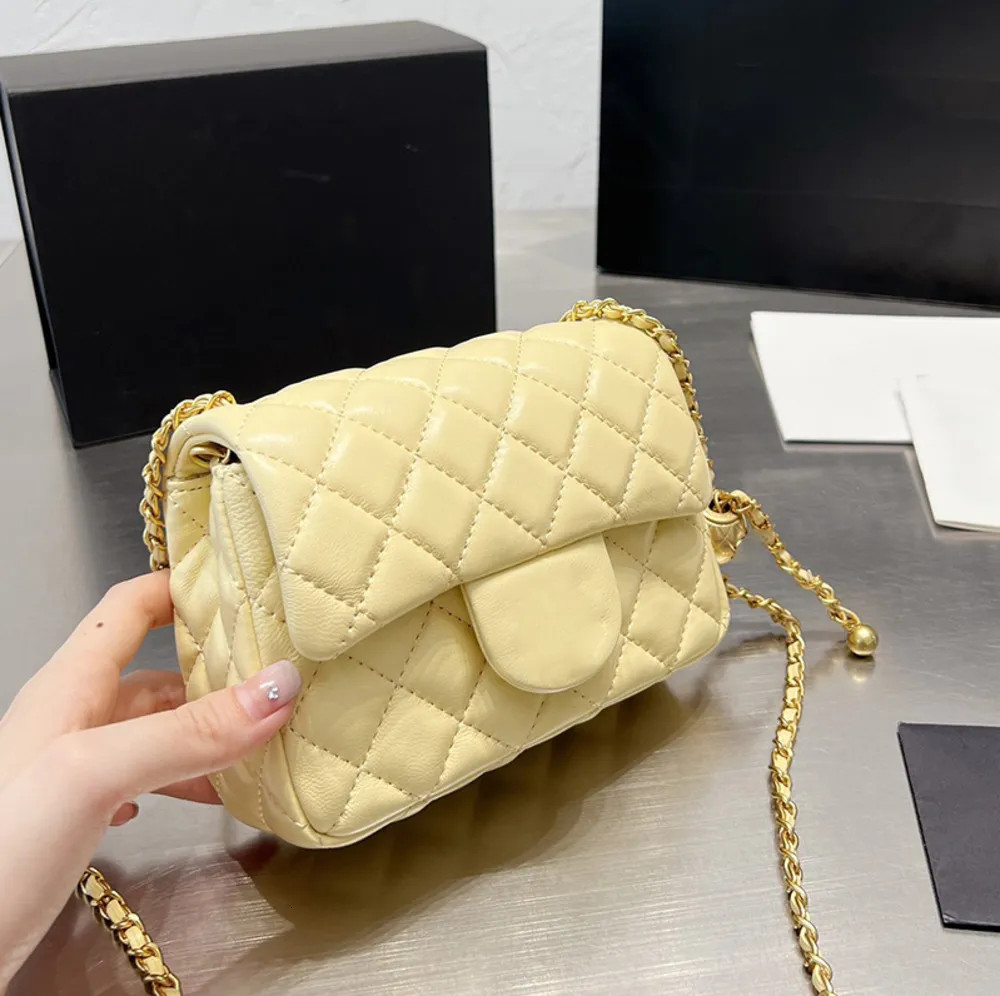 Luxury Designer Classic Mini Flap Gold Crush Ball Quilted Bags Lambskin Crossbody Purse Adjustabl... | DHGate