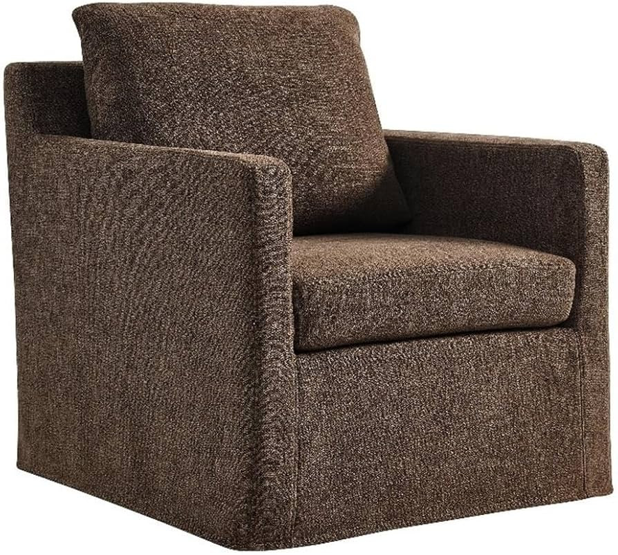 Modway Serene Swivel Accent Armchair in Mocha - Modern Fabric Upholstered Chair - Slipcovered Arm... | Amazon (US)