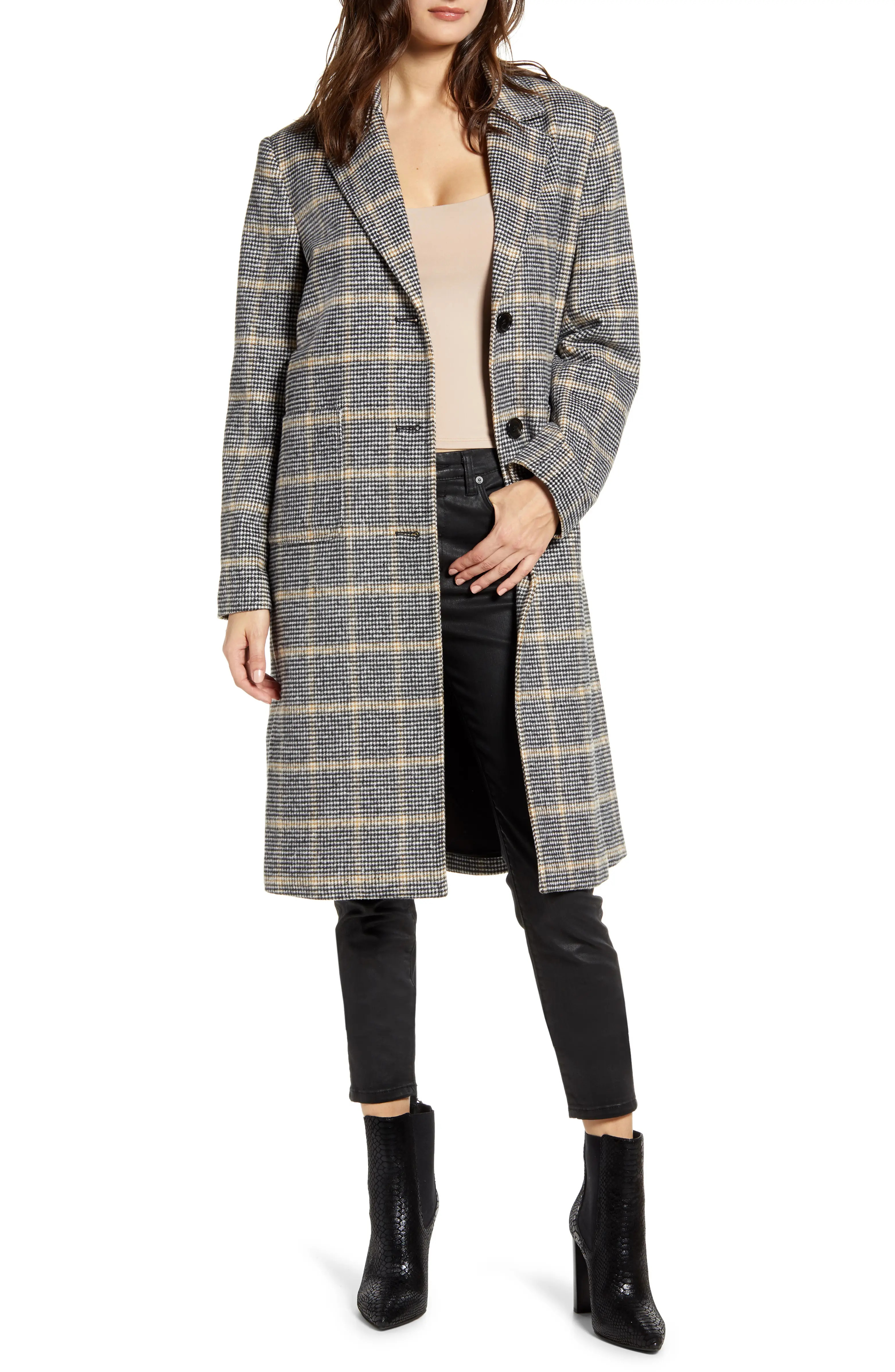 Plaid Longline Blazer | Nordstrom