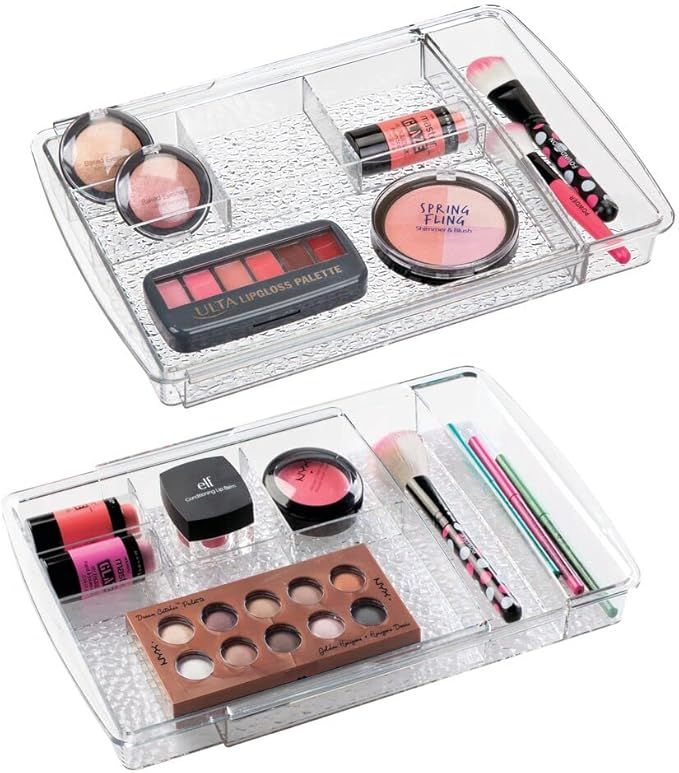 mDesign Expandable Makeup Organizer for Bathroom Drawers, Vanities, Countertops: Organize Makeup ... | Amazon (US)