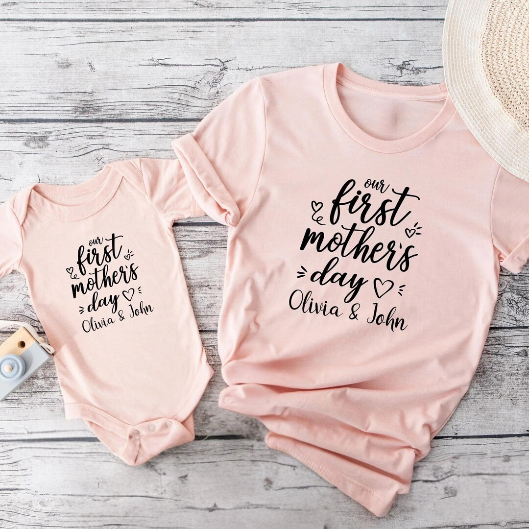Personalized Our First Mothers Day Shirt, Mommy and Me Matching Shirt, New Mom Mothers Day Gift M... | Etsy (US)