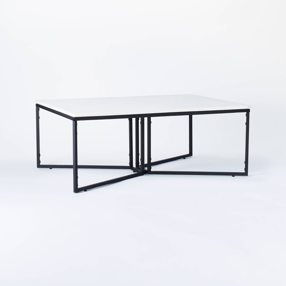Pleasant Grove Marble Coffee Table White - Threshold designed with Studio McGee | Target
