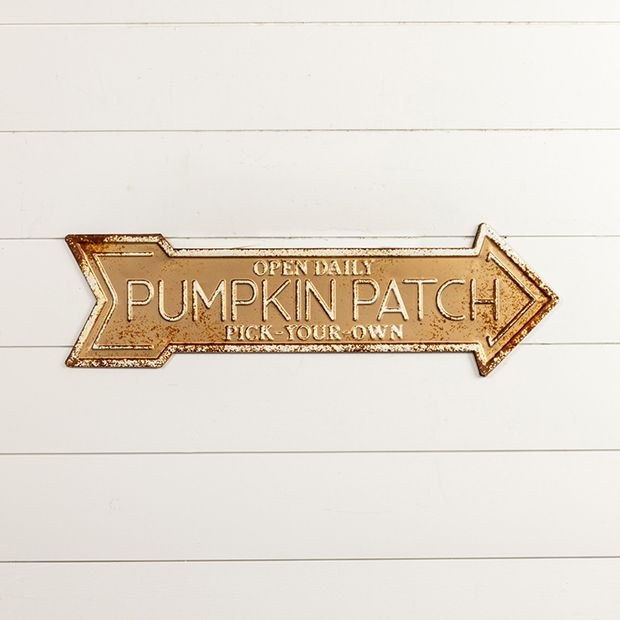 Metal Pumpkin Patch Arrow Sign | Antique Farm House