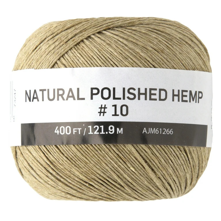 Cousin DIY 10lb Thin Polished Hemp Twine, 400 ft Roll, Natural Brown - Walmart.com | Walmart (US)