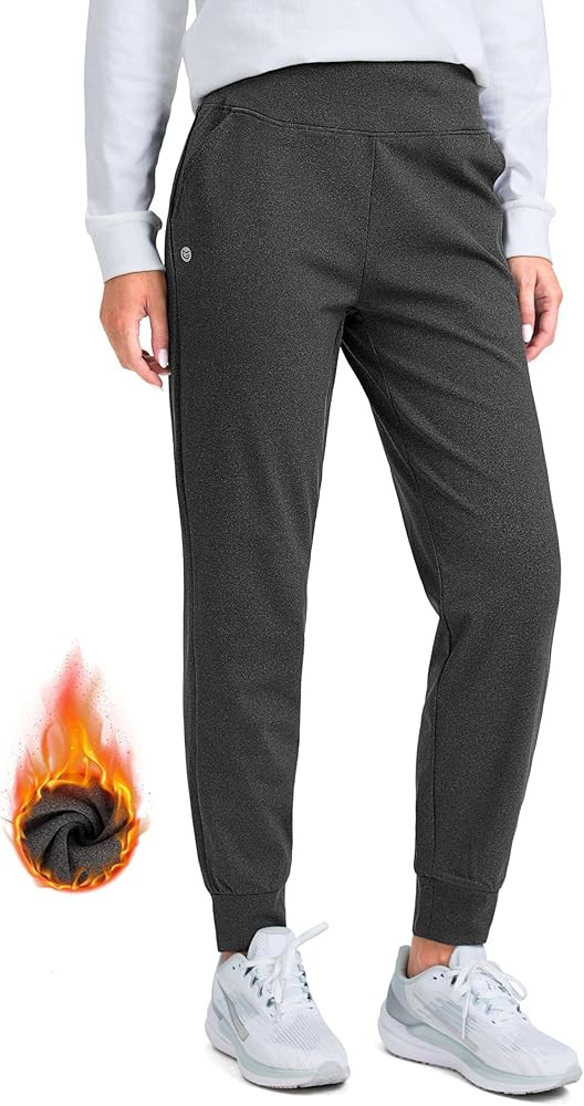 G Gradual Women's Fleece Lined Joggers High Waisted Water Resistant Thermal Hiking Pants Cold Wea... | Amazon (US)