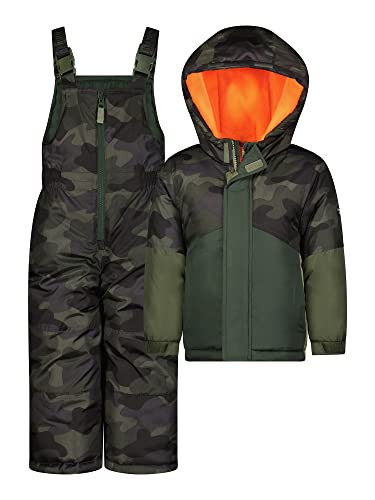 OSHKOSH B'GOSH Little Boys' Ski Jacket and Snowbib Snowsuit Outfit Green Camo 7 | Amazon (US)