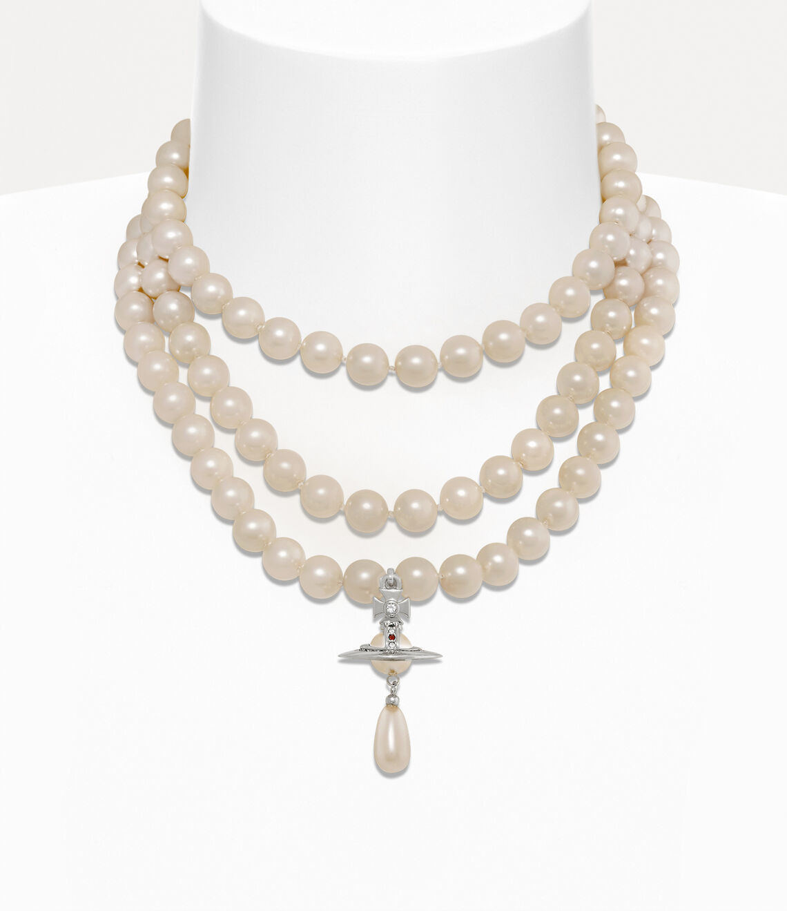 Three Row Pearl Drop Choker | Vivienne Westwood
