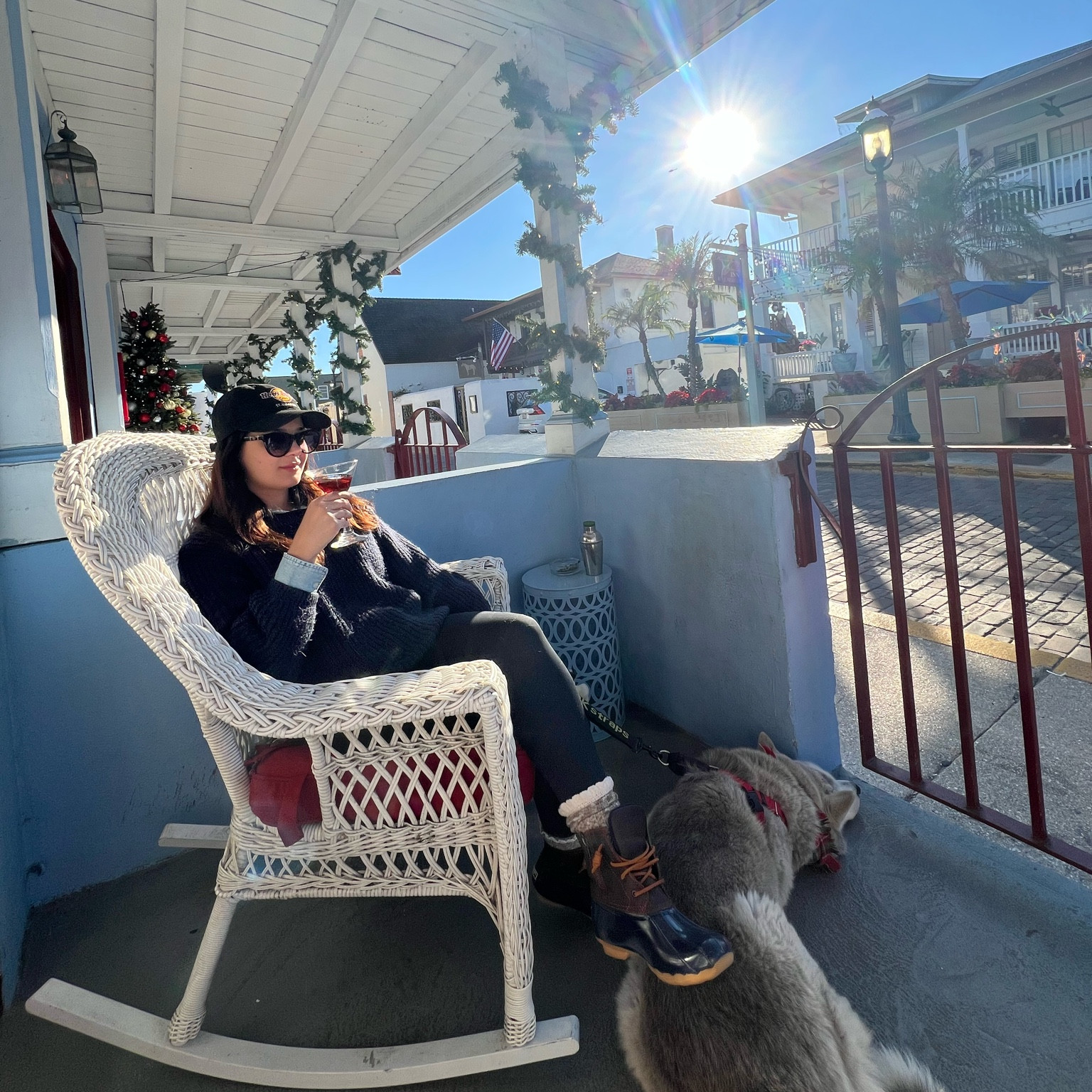 Vacation outfit, navy sweater, light blue button down, black leggings, duck boots, long socks, black cap

#LTKTravel #LTKStyleTip #LTKSeasonal