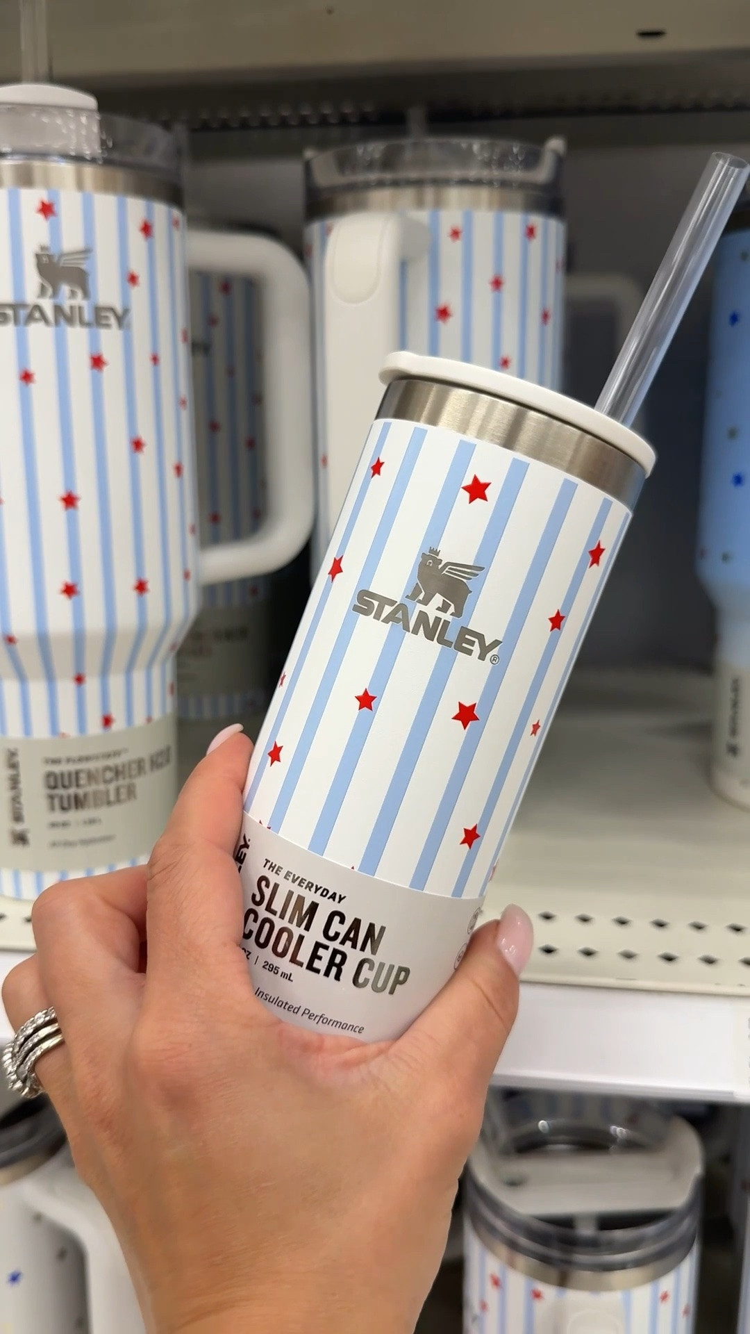 Target Stanley Stars & Stripes tumblers are officially my summer personality 🇺🇸✨ The cutest patriotic drinkware for pool days, beach runs, baseball games, and iced coffee on repeat. These always sell out fast at Target, and the red, white & blue details are too good 🤍❤️💙 #LTKFinds #TargetStyle #StanleyTumbler #SummerEssential

Target Stanley tumbler, Stanley Stars and Stripes, patriotic Stanley cup, Target summer finds, red white and blue tumbler, summer drinkware, viral Stanley cup, Target patriotic decor, iced coffee tumbler, beach essentials, mom lifestyle finds, Fourth of July accessories, Target exclusive Stanley, summer must haves, Americana style