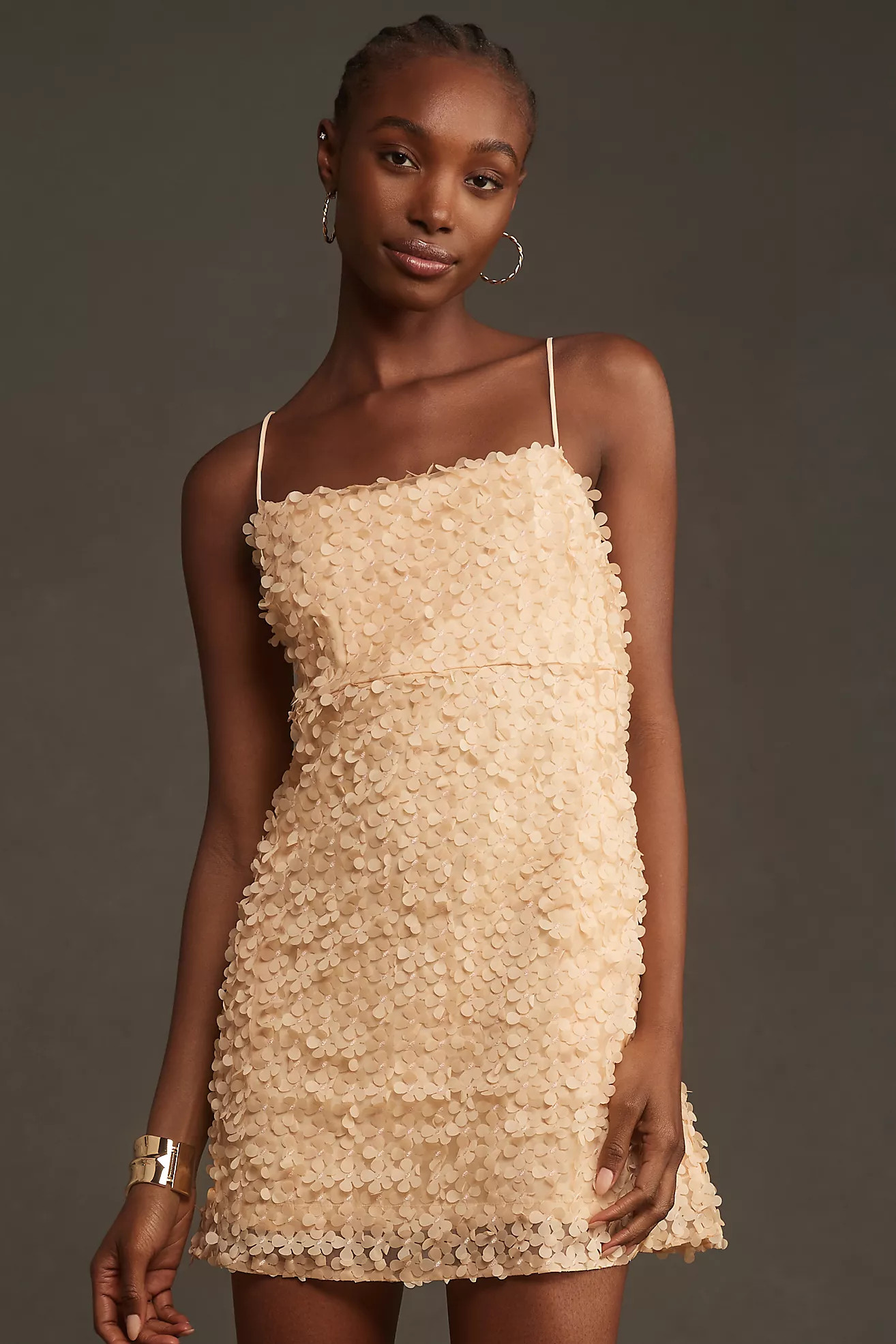 By Anthropologie 3D Floral Embellished Mini Dress | Anthropologie (US)