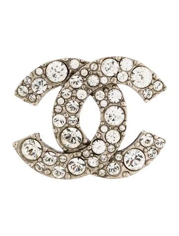 Crystal CC Brooch | The Real Real, Inc.