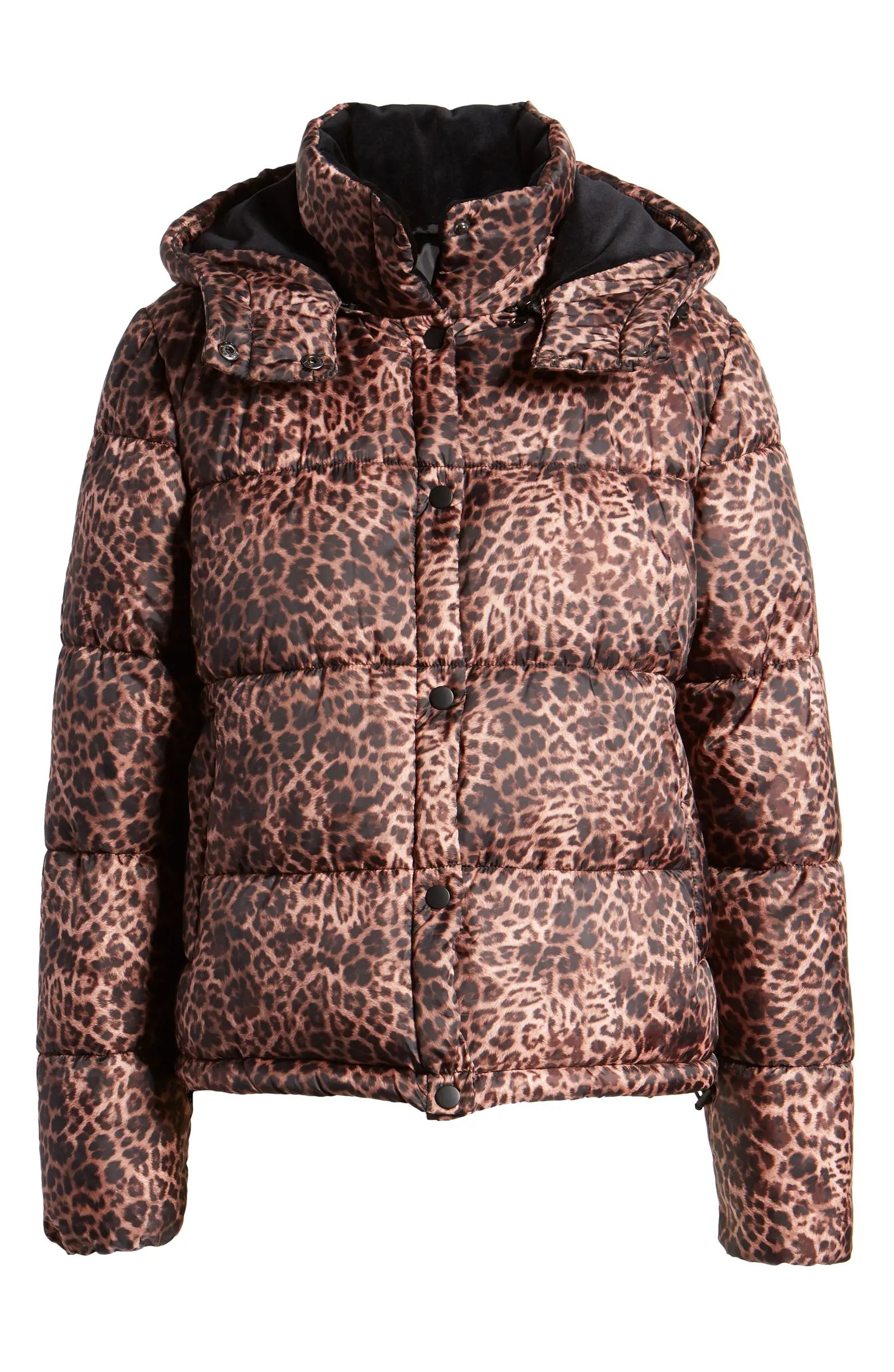 Rachel Parcell Leopard Print Puffer Jacket | Nordstrom | Nordstrom