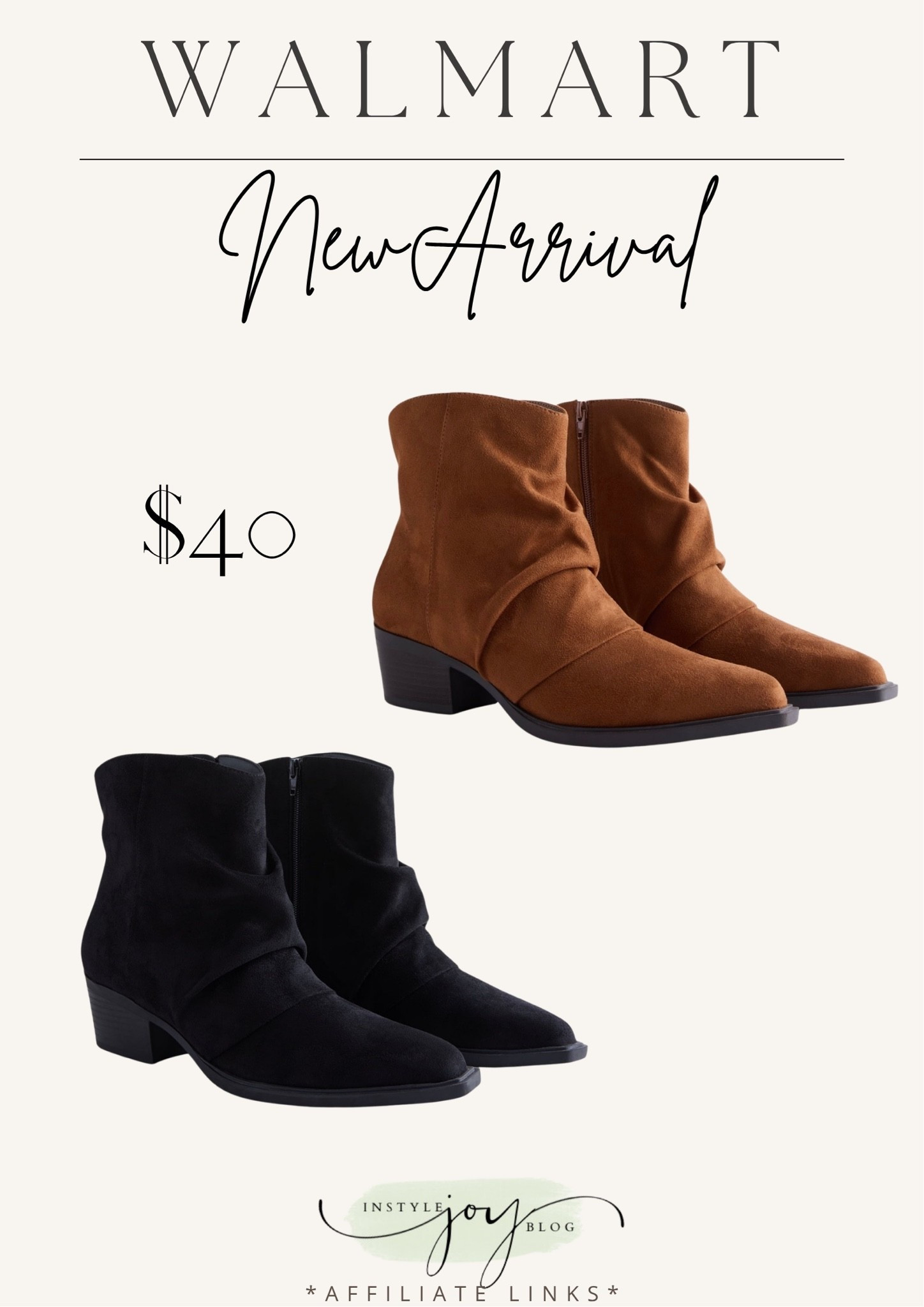 Walmart✨ Madden NYC Women's Ruched Faux Suede Booties
