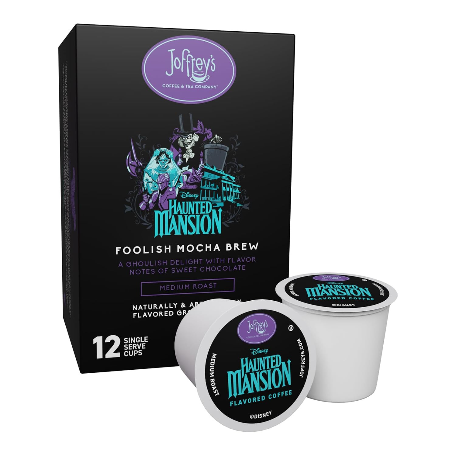 Joffrey’s Coffee – Disney Haunted Mansion Foolish Mocha Brew Single Serve Coffee Pods | Sweet Chocolate (12 Pack) | Amazon (US)