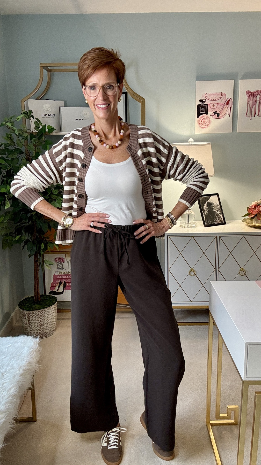 Part 2 of my 28-piece fall closet edit — and now we're getting into some of the pieces I think have serious repeat-wear potential.

That's the part I'm paying much more attention to these days. A piece can look beautiful on its own, but can I immediately think of three or four ways to wear it with things already hanging in my closet?

Brown pinstripe trousers, cashmere and striped cardigans, houndstooth, cranberry, gingham and textured accessories are making a very strong case for themselves.
A few of these are already proving popular with you, too — which makes me especially curious: are we choosing the same favorites?

Save this one before you start fall shopping and tell me which piece you want me to style THREE different ways. I'll use your answers when I'm planning upcoming outfits.
Part 3 — and the shoes — arrives Monday.

#FallFashion #ClassicStyle #StyleOver50 #FallWardrobe

#LTKootd #LTKOver40 #LTKTall