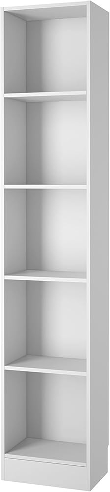 Tvilum Element 5 Shelf Narrow Bookcase, White | Amazon (US)