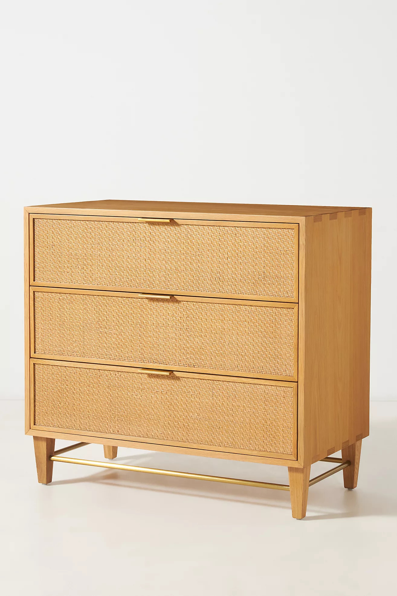 Wallace Cane and Oak Three-Drawer Dresser | Anthropologie (US)