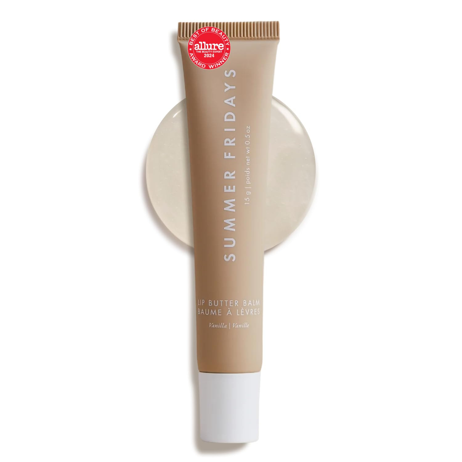Summer Fridays Lip Butter Balm - Conditioning Lip Mask and Lip Balm for Instant Moisture, Shine and Hydration - Sheer-Tinted, Soothing Lip Care - Vanilla (.5 Oz) | Amazon (US)