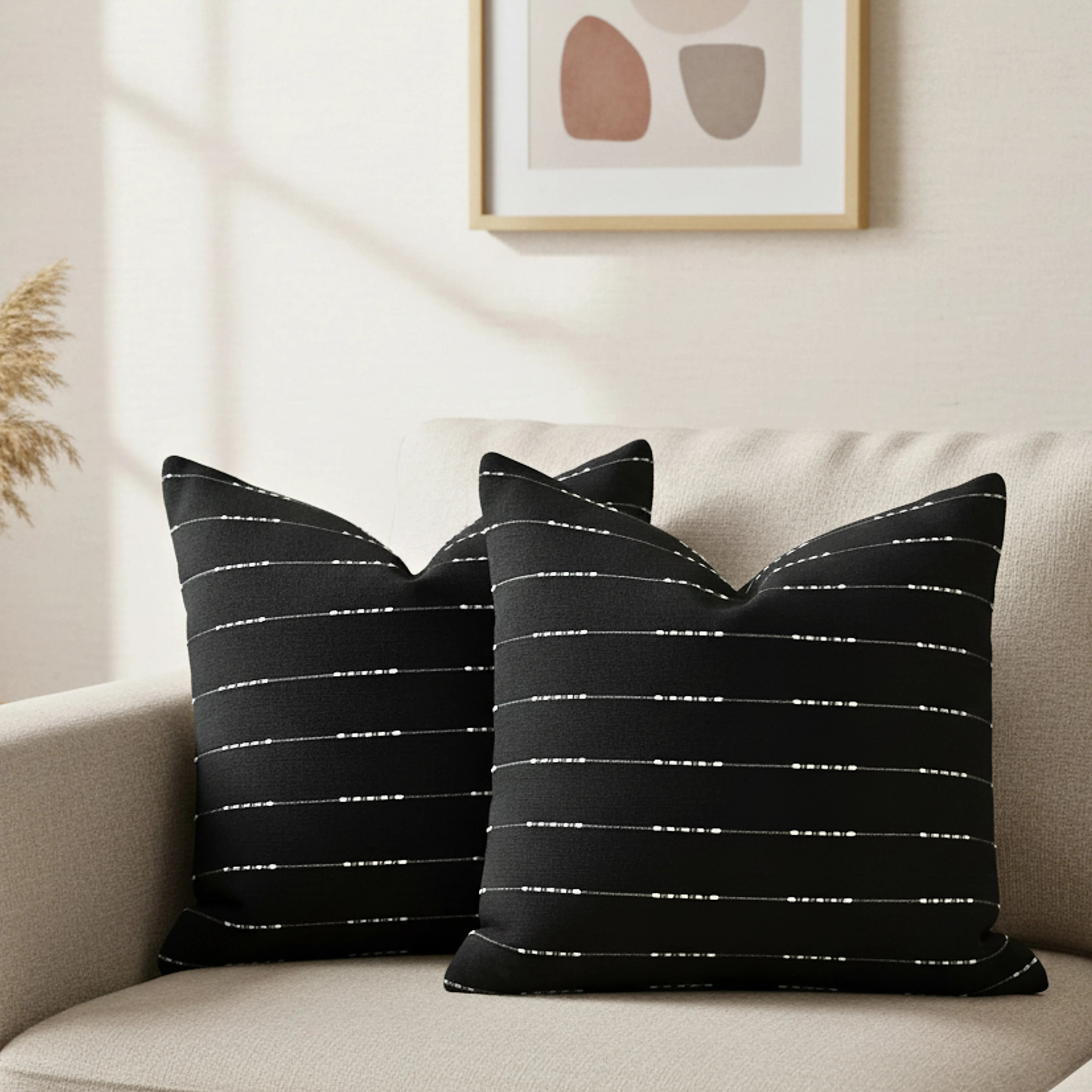 Oveesha Striped Throw Pillow, Cotton Cushion With Woven Stripes & Reviews | Wayfair | Wayfair North America