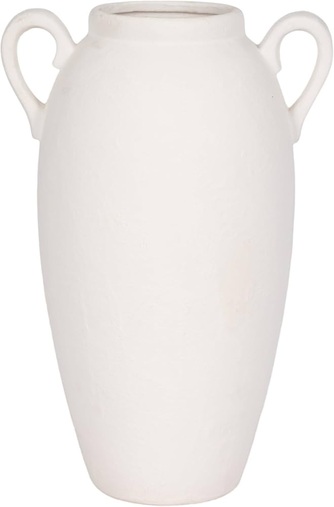 Sagebrook Home Stoneware White Textured Amphora Jug W/Handles | Amazon (US)