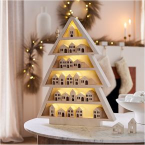 Pure Wood Light-Up Advent Calendar | West Elm (US)