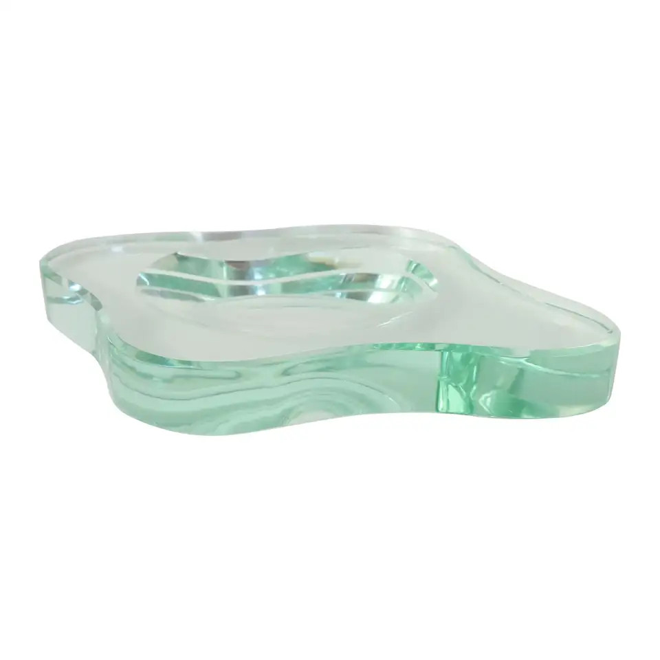 Freeform Fontana Arte 1950s Glass Ashtray | 1stDibs