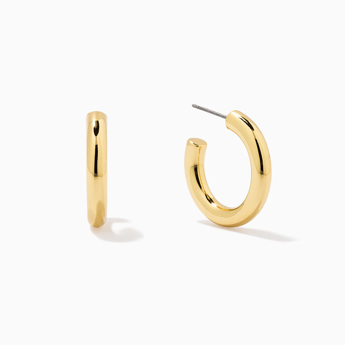 Classic Thick Gold Hoop Earrings | Uncommon James
