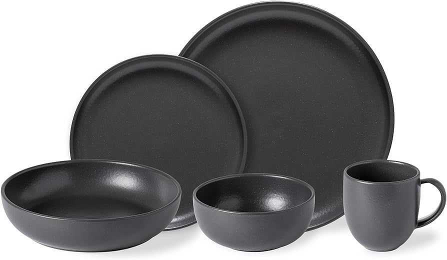 Casafina Ceramic Stoneware 5-Piece Place Setting Service for 1 - Pacifica Collection, Seed Grey |... | Amazon (US)