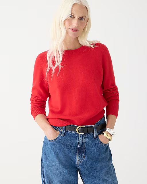 Brushed cashmere relaxed V-neck sweater | J.Crew US