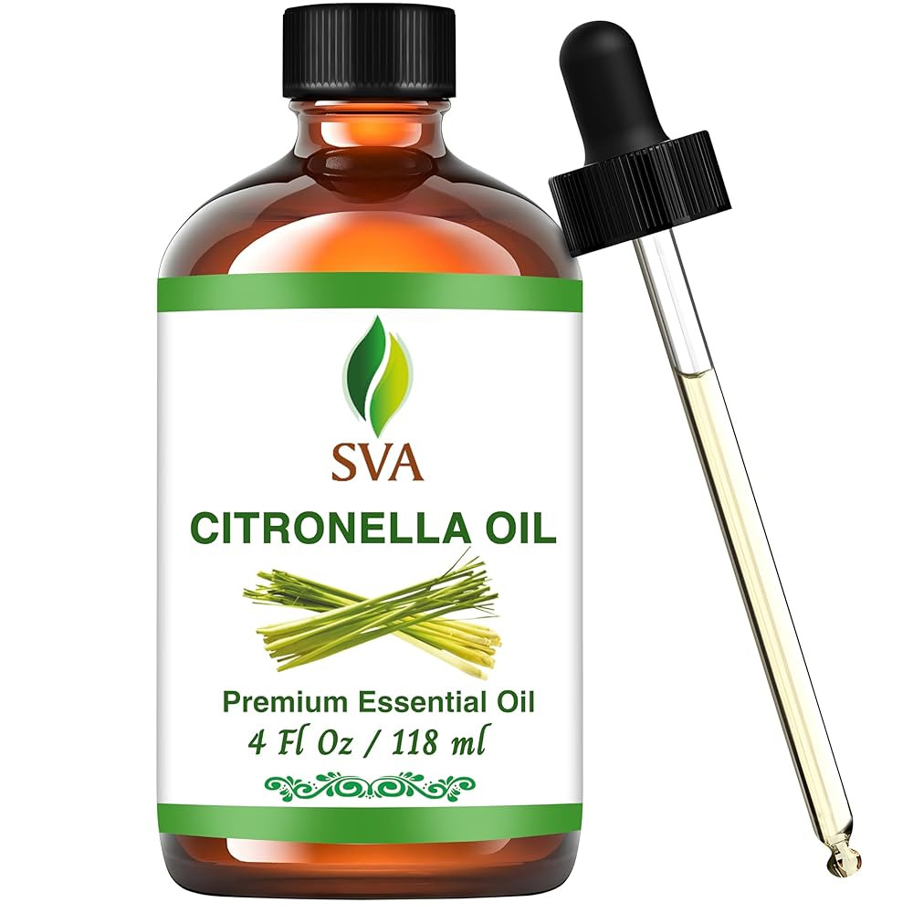 SVA Citronella Essential Oil – 4 Fl Oz – 100% Natural Citronella Oil - for Diffuser, Hair Car... | Amazon (US)