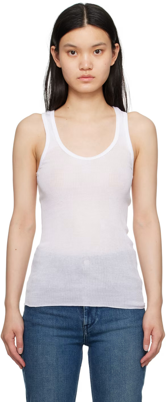 White Louisa Tank Top | SSENSE