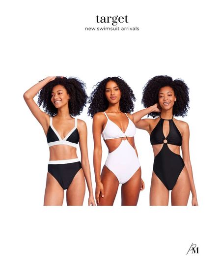 New swimsuit arrivals from Target. The black and white is perfect for an elevated resort look. Pair with a cute cover up and sandals 

#LTKswim #LTKstyletip #LTKfindsunder50