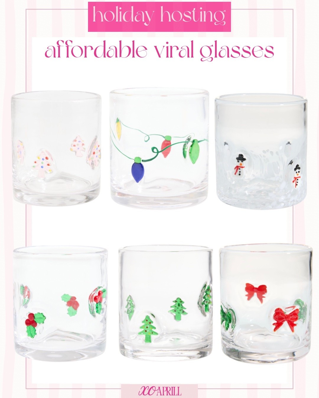 Affordable viral holiday glasses for your holiday parties 

#LTKHome #LTKHoliday #LTKSeasonal