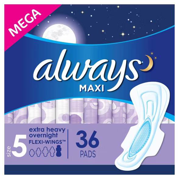 Always Maxi Extra Heavy Overnight Pads- Size 5 | Target