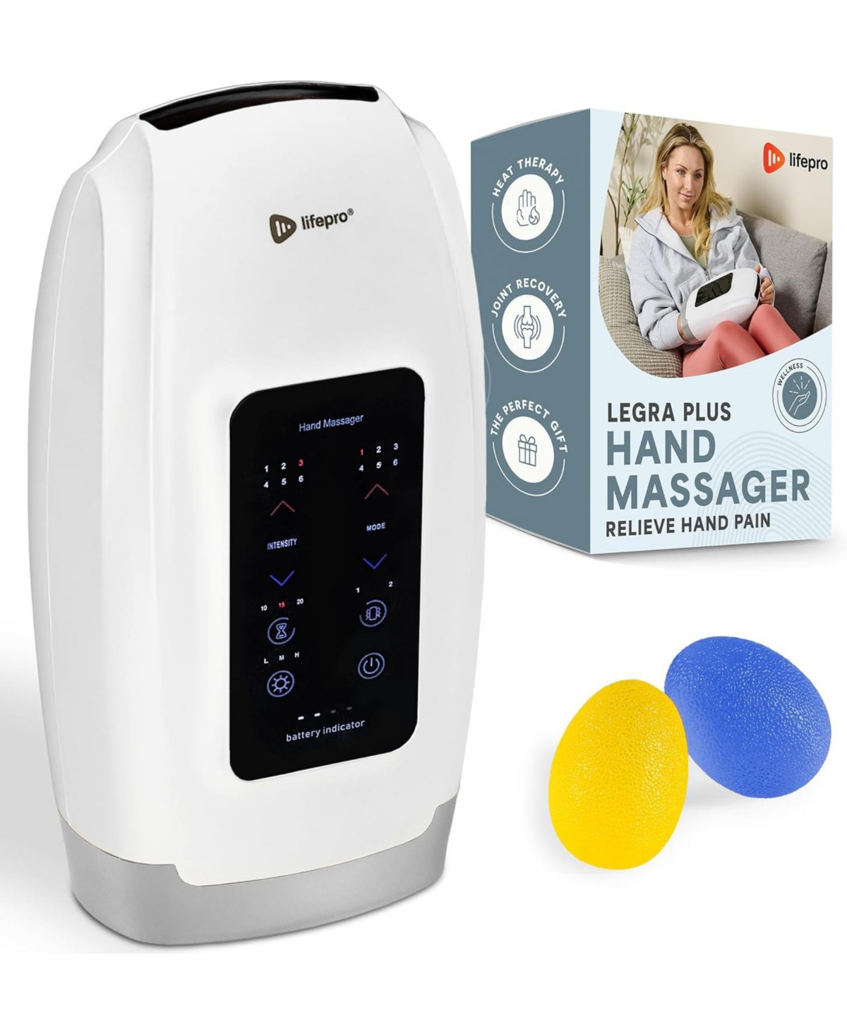 LifePro Legra Hand Massager with Heat & Compression – Finger, Wrist & Palm Relief with 5 Modes – Pressure Point Therapy for Sensitive Ha | Macy's