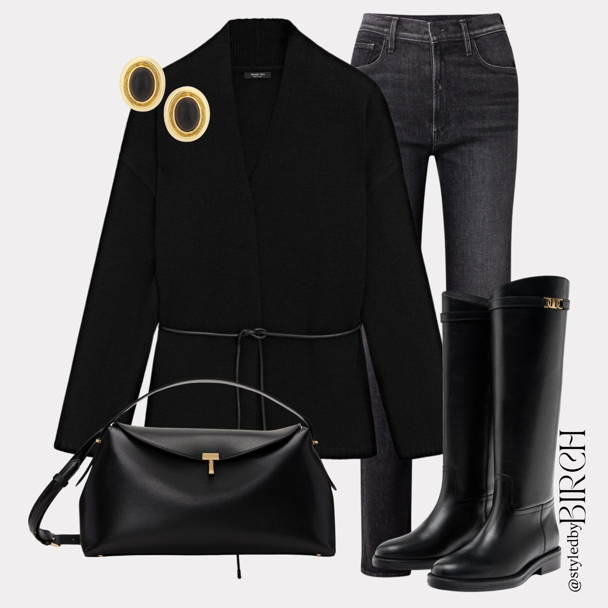 Riding boots just hit different when you style them right 🖤 

Grey tailored double-breasted coat, White structured short-sleeve tee, Dark wash straight-leg jeans, Charcoal knit wrap scarf, Black leather heeled ankle boots, Black structured tote bag, Silver sculptural drop earrings

#LTKeurope #LTKjeans #LTKwinter