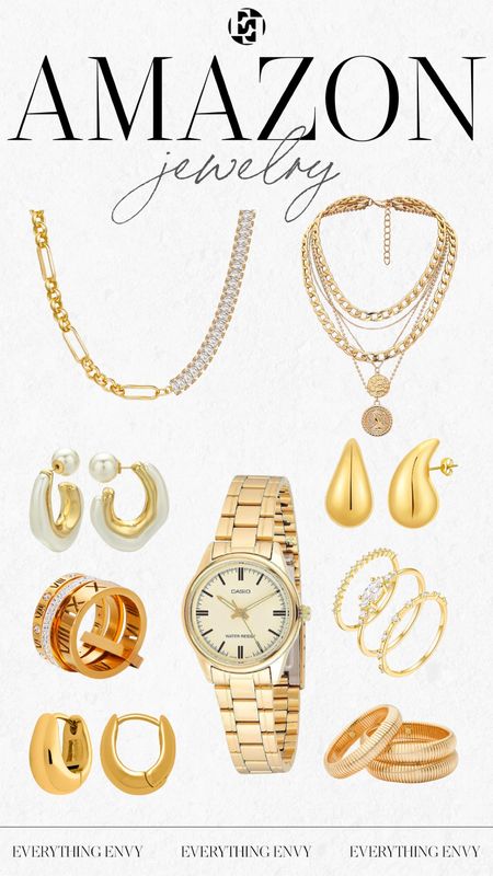 Chunky gold jewelry to elevate any outfit! #founditonamazon

#LTKStyleTip #LTKFindsUnder50 #LTKFindsUnder100