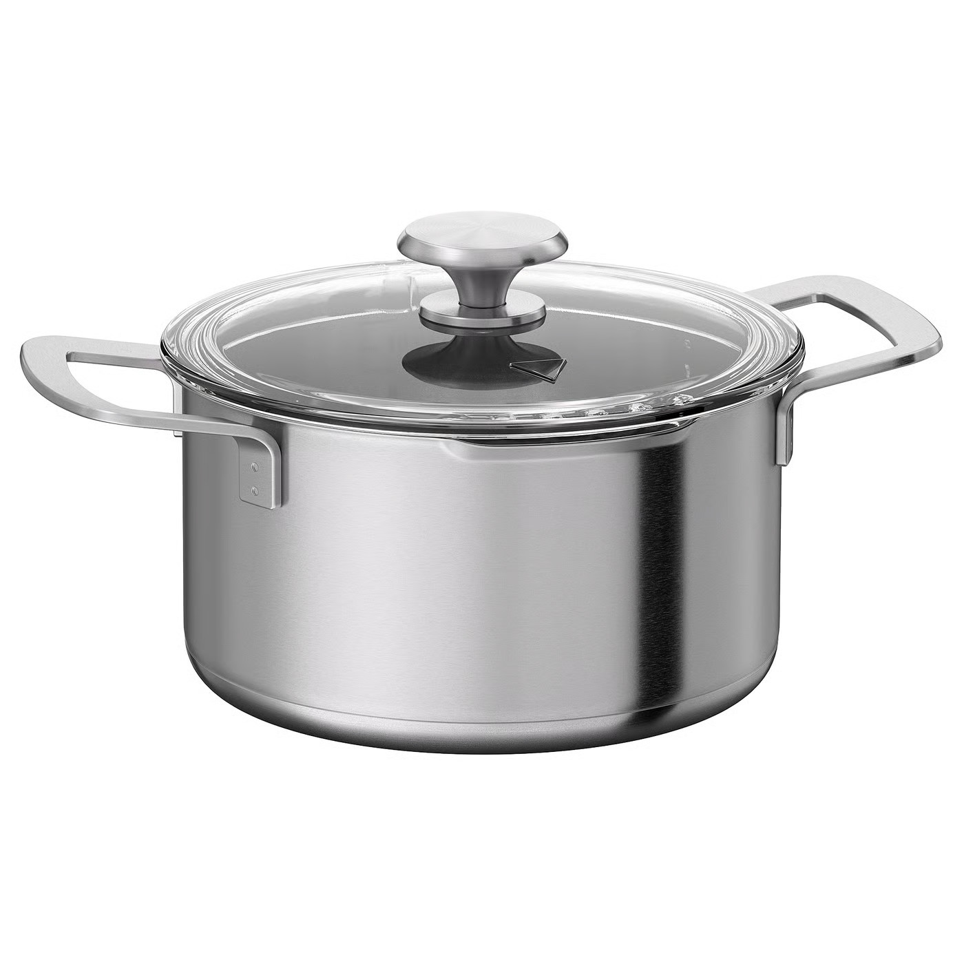 HEMKOMST Pot with lid, stainless steel/glass, 3.2 qt | IKEA US