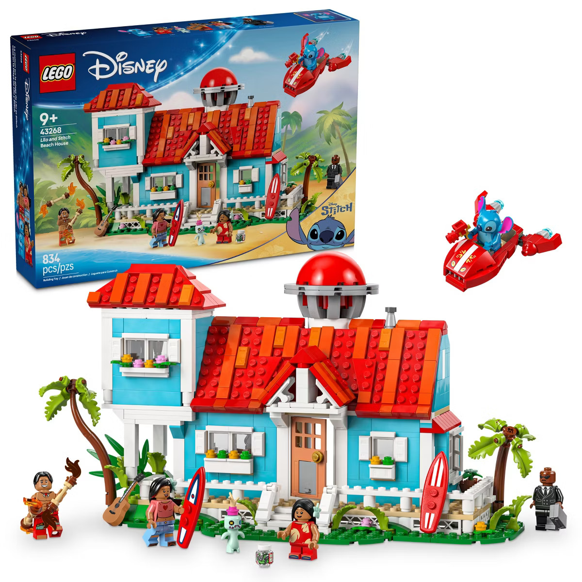 LEGO Disney Lilo and Stitch Beach House Building Toy with 5 Minifigures 43268 | Target