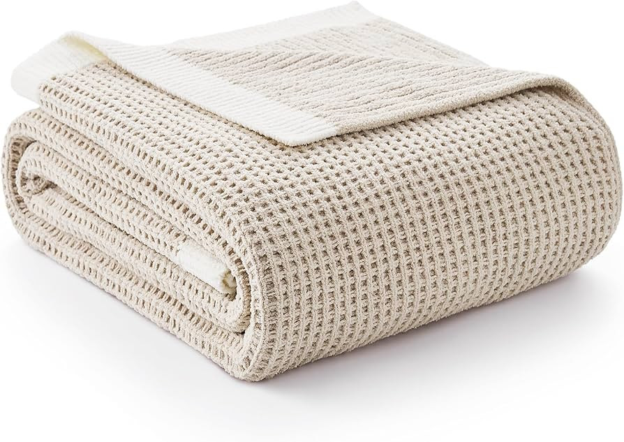 Amélie Home Waffle Throw Blanket for Couch, Soft Cozy Chenille Knit Blanket Warm Decorative Thro... | Amazon (US)