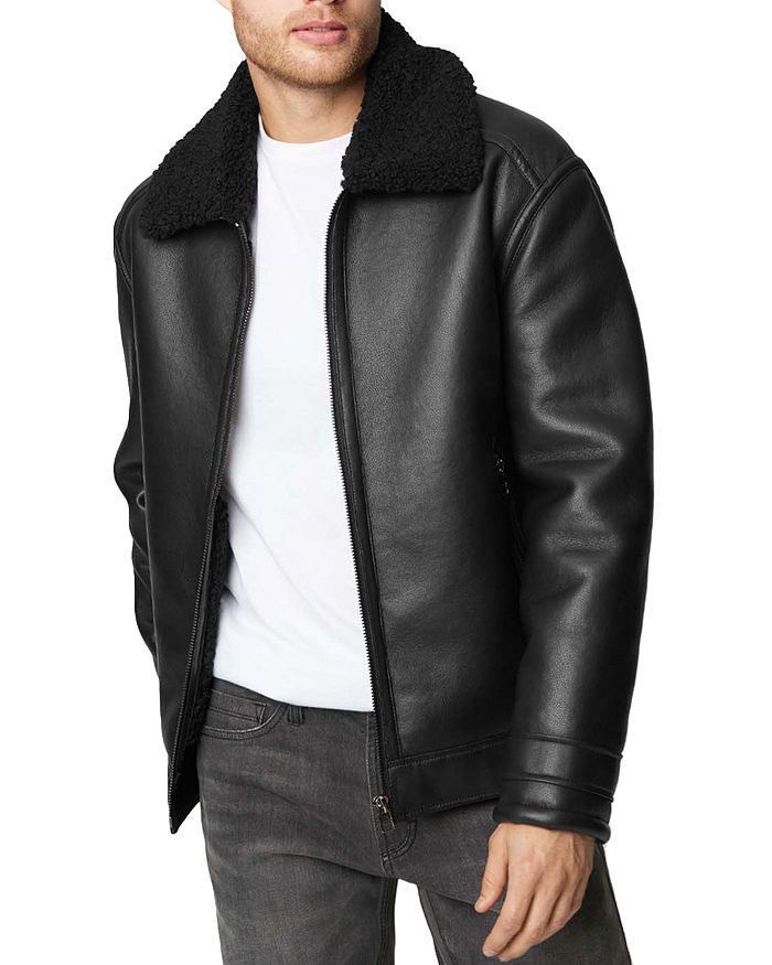 Faux Leather Sherpa Jacket | Bloomingdale's (US)