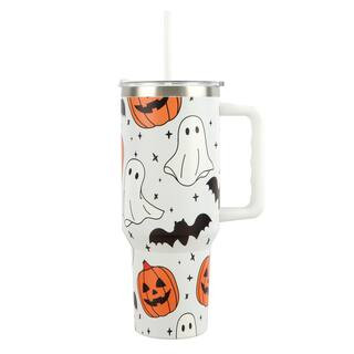 40oz. Ghosts & Jack-O'-Lantern Stainless Steel Insulated Tumbler by Celebrate It™ | Michaels | Michaels Stores
